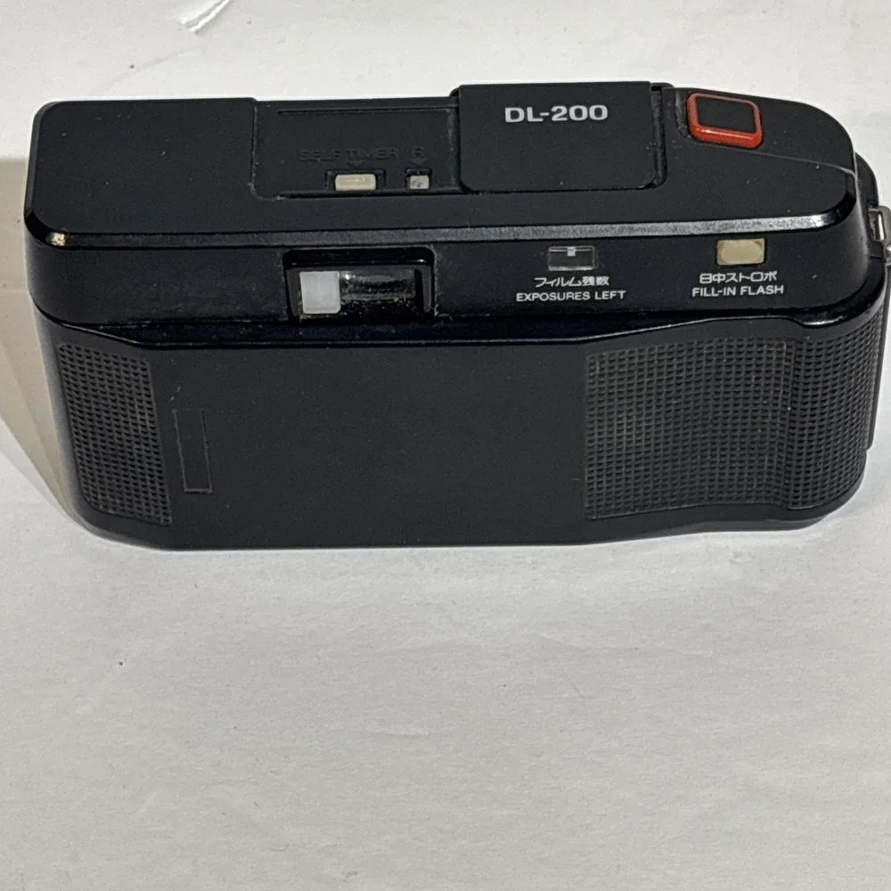 Fuji DL-200 Date Black Point Shoot Film Camera Untested Version 1 DX Pre-winding